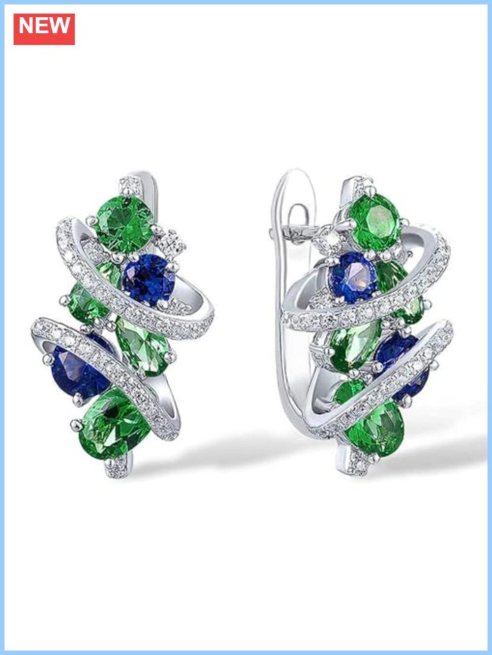 Cubic Zirconia Hoop Earrings for Women Luxury Jewelry
